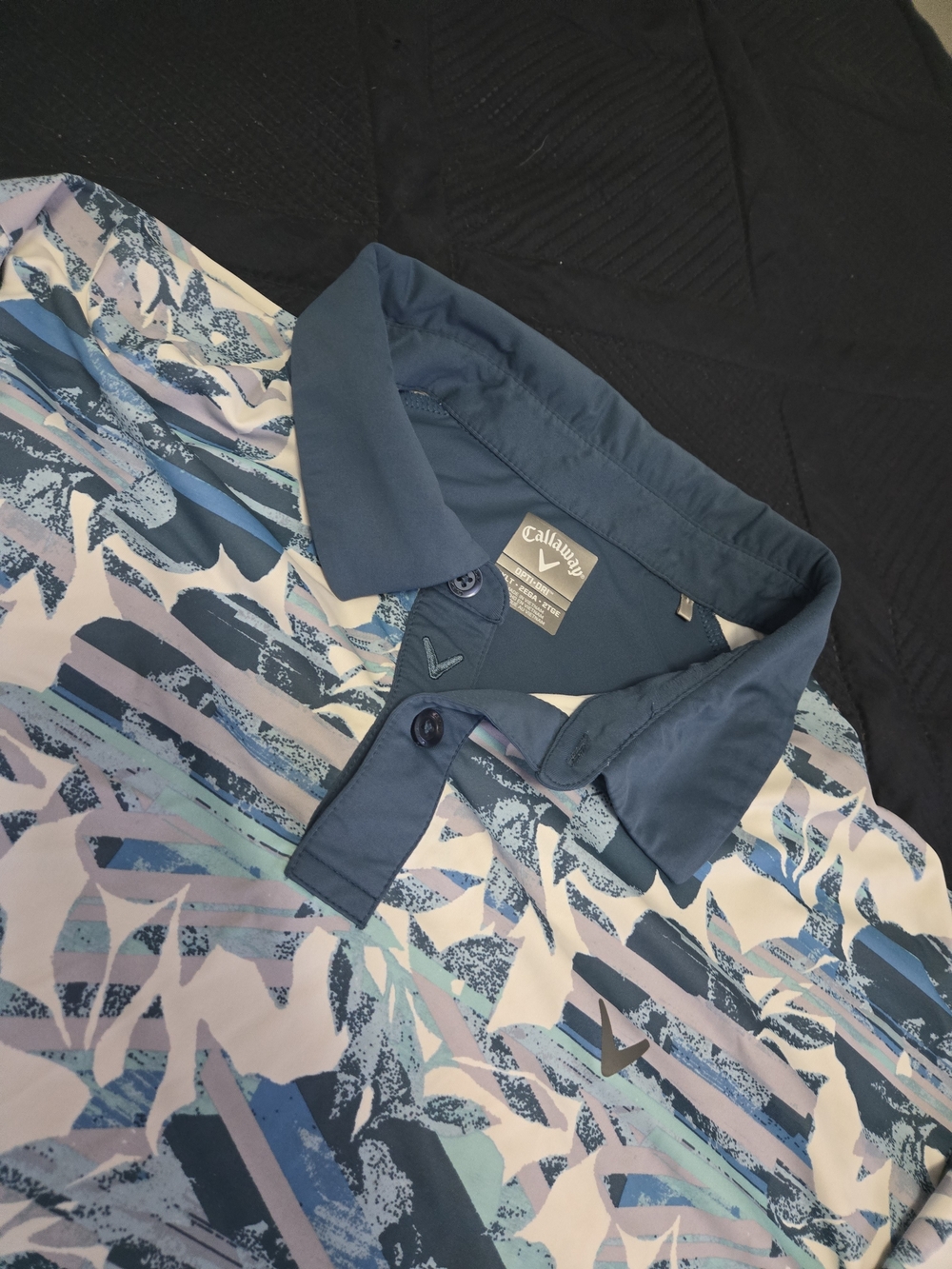 Callaway Men’s Blue Patterned Polo Shirt 2XLT